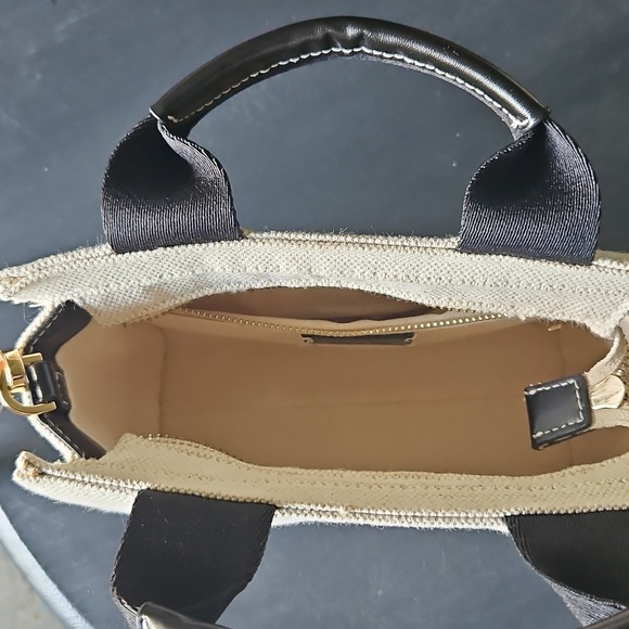 Zara Black and Cream Crossbody Bag - Picture 4 of 6